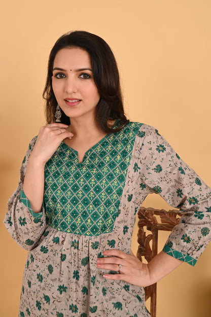 kesa kurta set- green