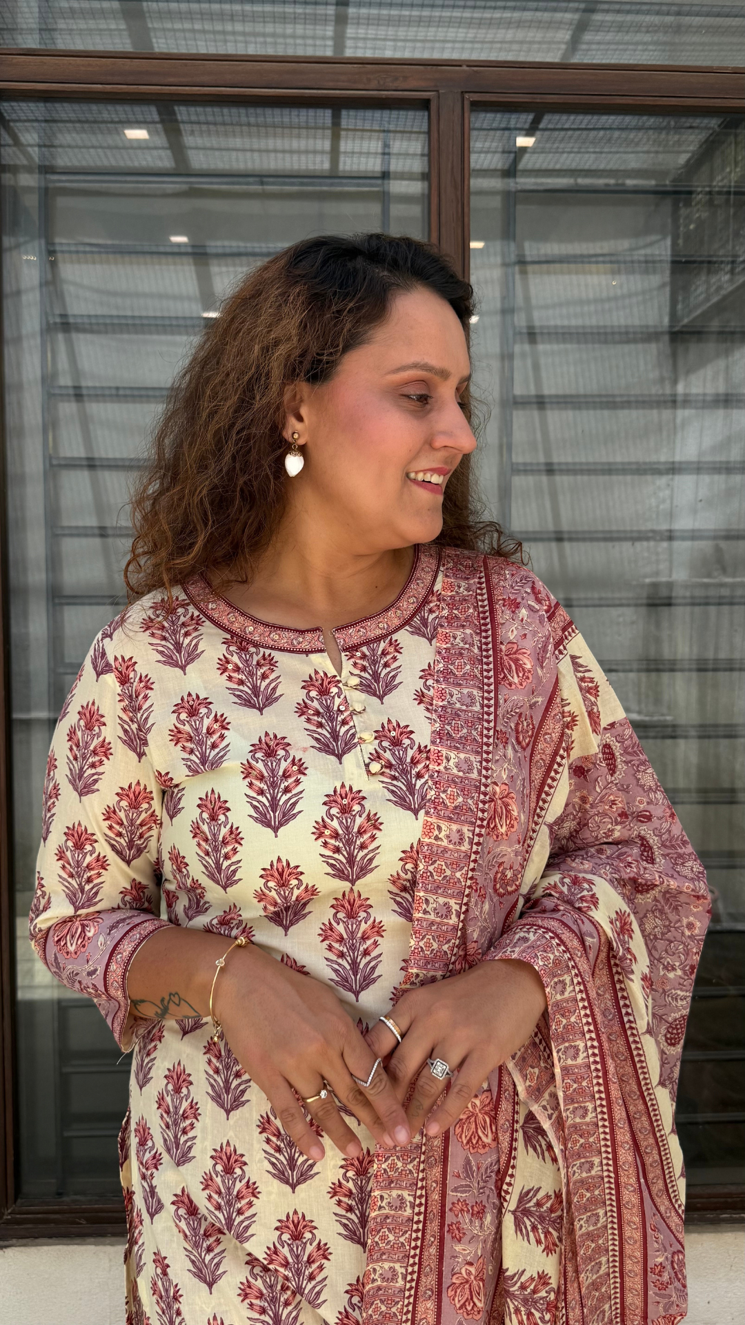 Raahi - a summery floral printed suit set