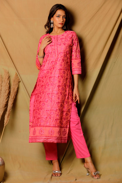 AMEYA KURTA SET - PINK