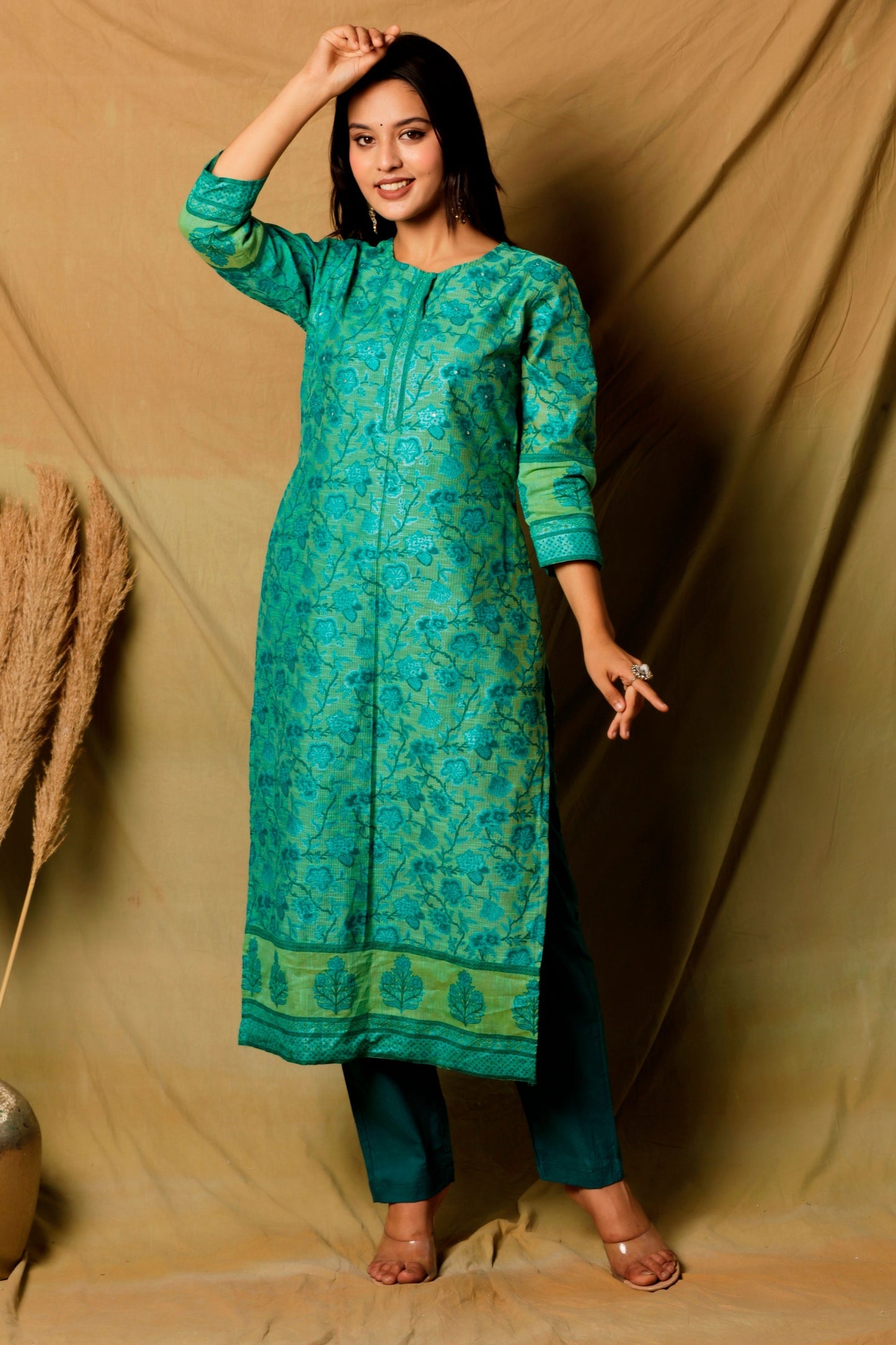 AMEYA KURTA SET - GREEN