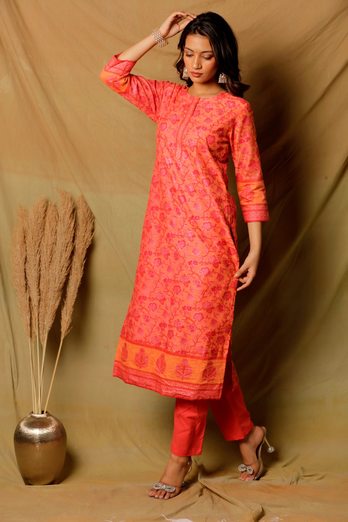 AMEYA KURTA SET - RED