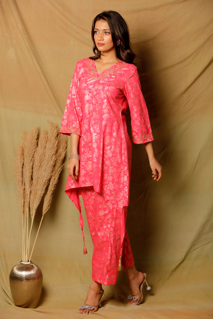 RESHAM CO-ORDS SET - PINK