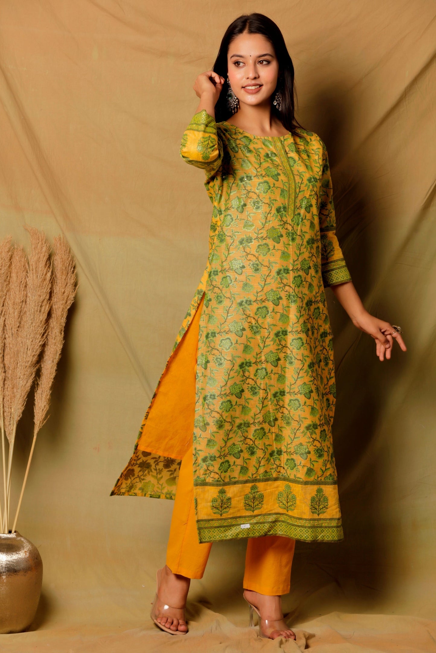 AMEYA KURTA SET - YELLOW