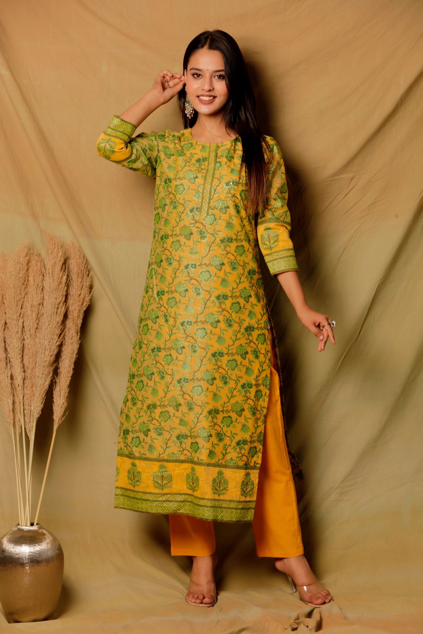 AMEYA KURTA SET - YELLOW