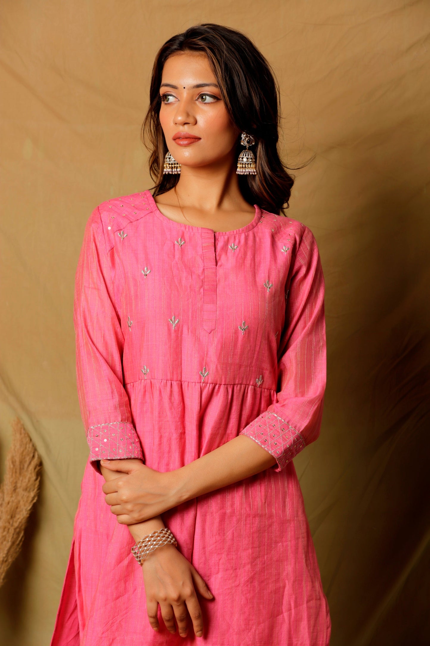 NAZAKAT KURTA SET - PINK