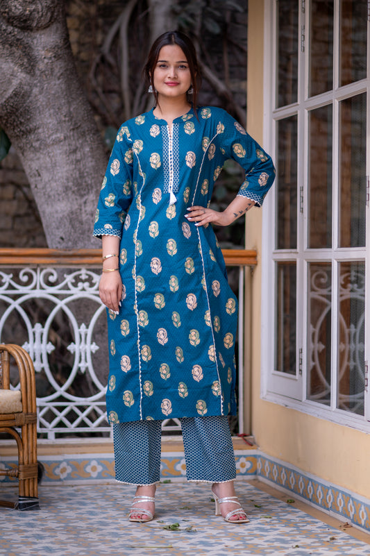 Ishi KURTA SET - blue