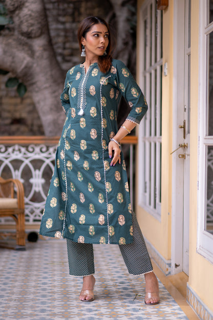 Ishi KURTA SET - green