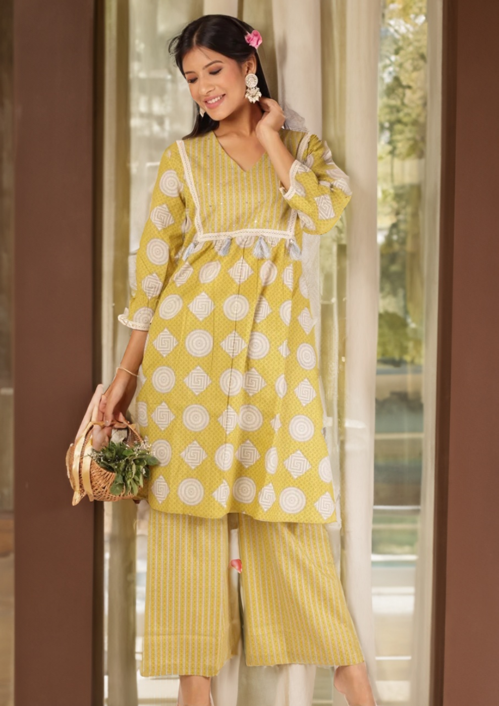 PURVA CO-ORDS SET - YELLOW