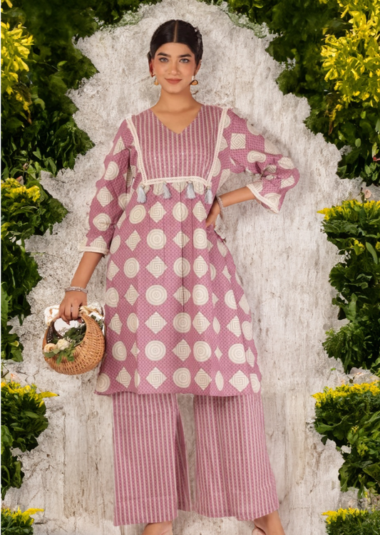 Purva Purple Co-ord Set