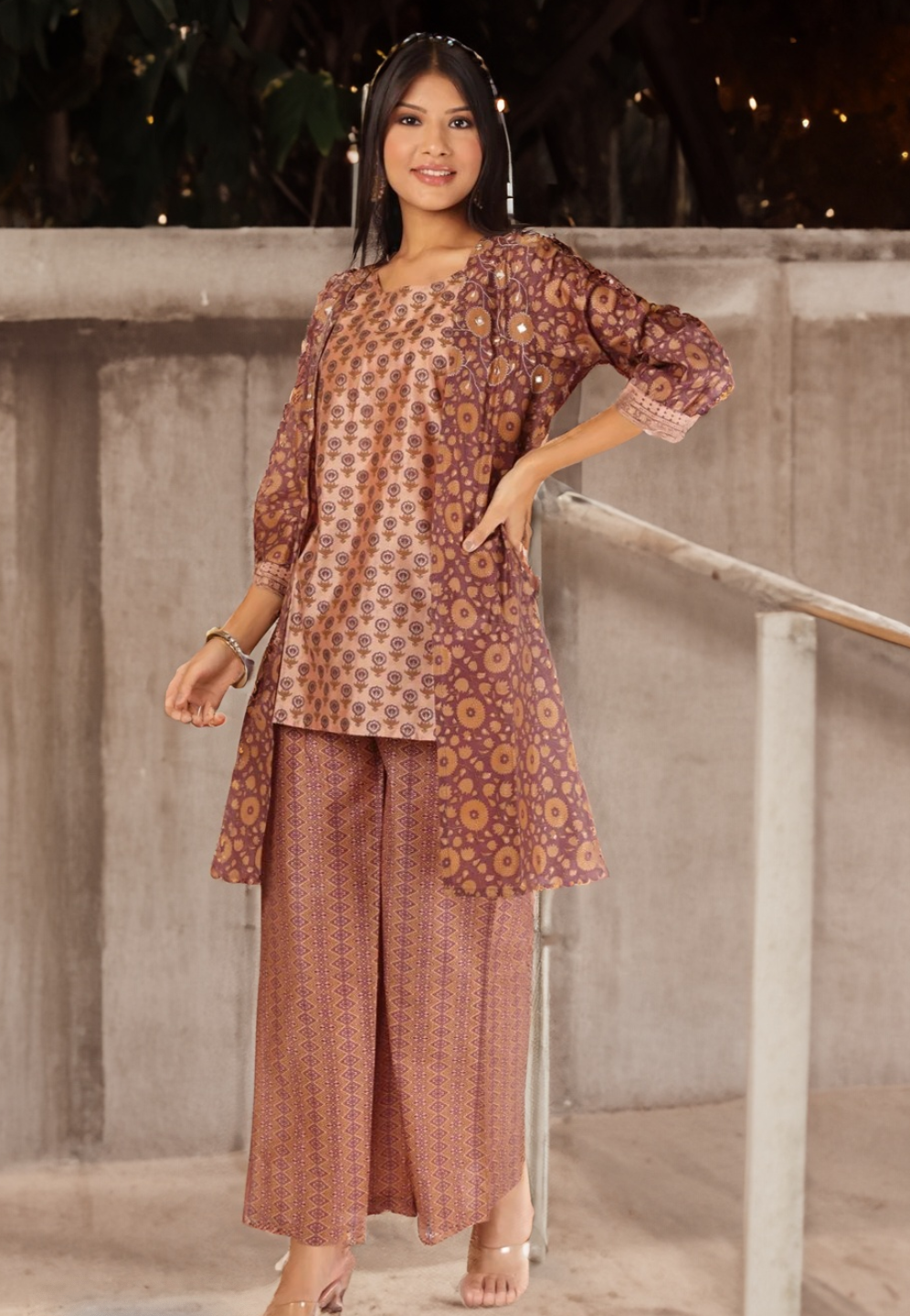 GAURI KURTA SET - WINE