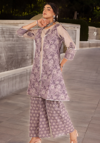 IRA KURTA SET - PURPLE