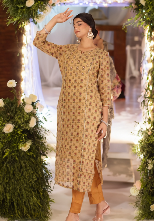 DITI KURTA SET - YELLOW