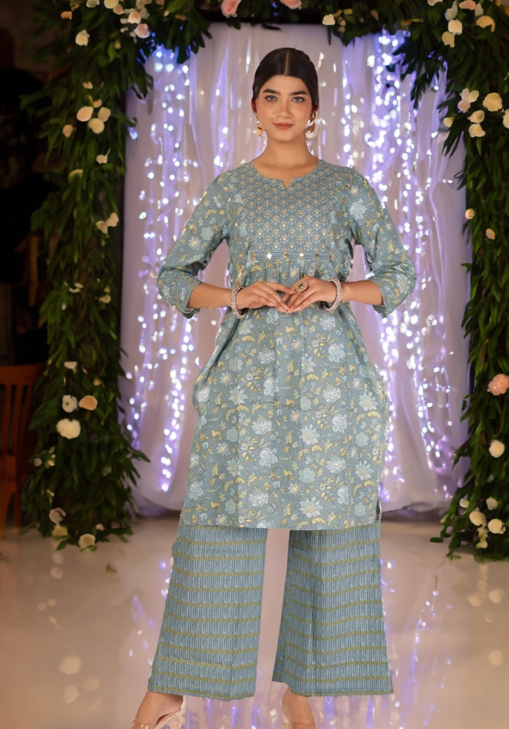 REVATI KURTA SET - BLUE