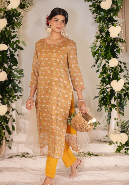 ANURADHA KURTA SET - YELLOW