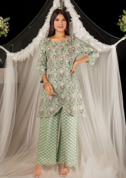 ANOKHI KURTA SET - GREEN