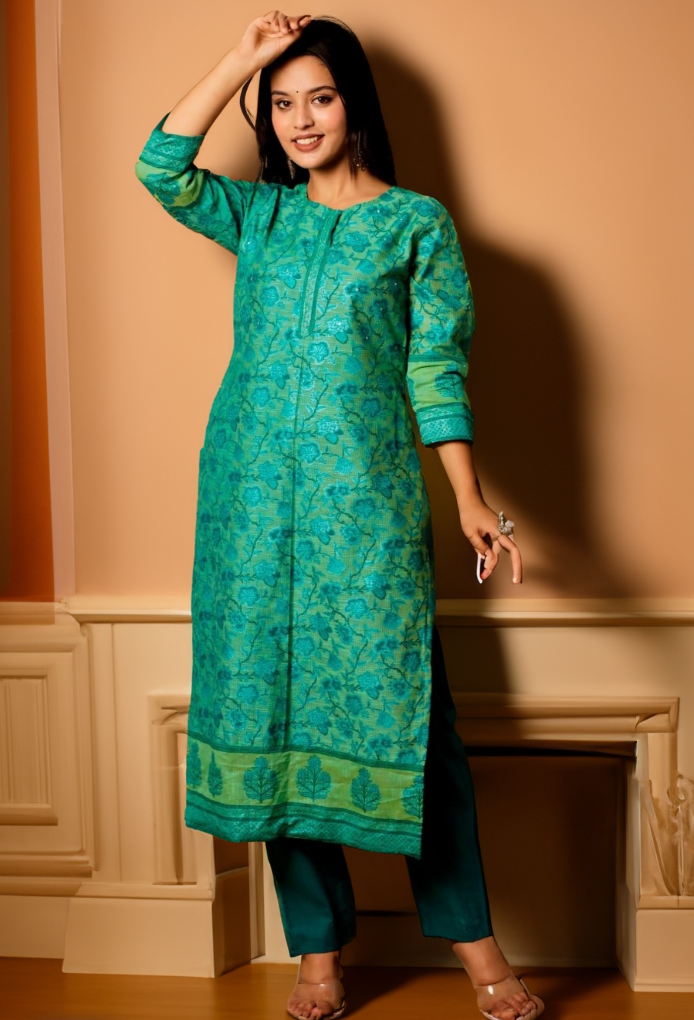 AMEYA KURTA SET - GREEN