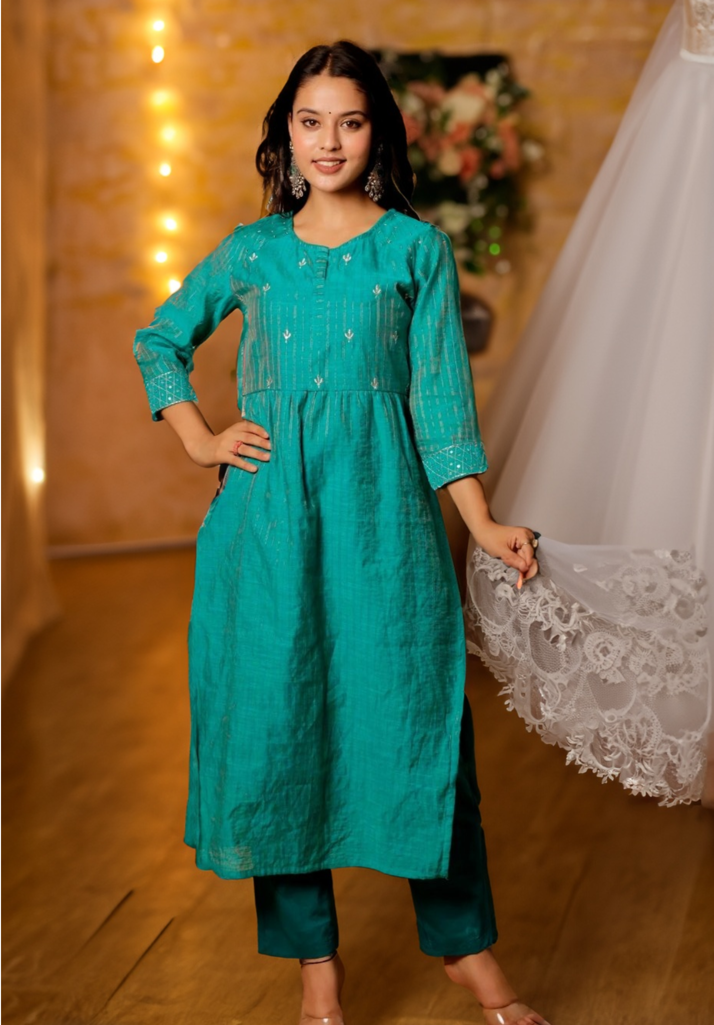 NAZAKAT KURTA SET - GREEN