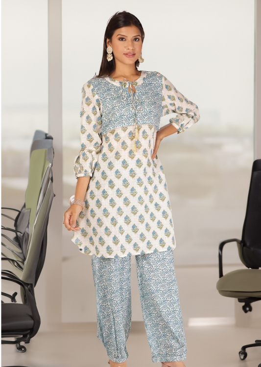 UTTARA CO-ORDS SET - BLUE