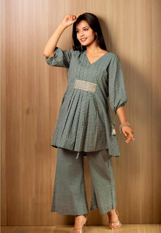 Jhalak Green Co-ord Set
