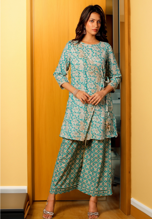 AADYA CO-ORDS SET - BLUE