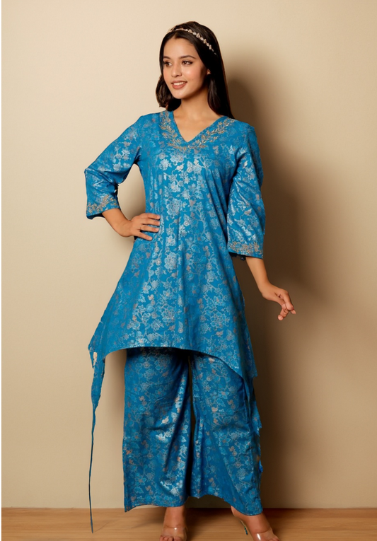 Resham Blue Co-ord Set