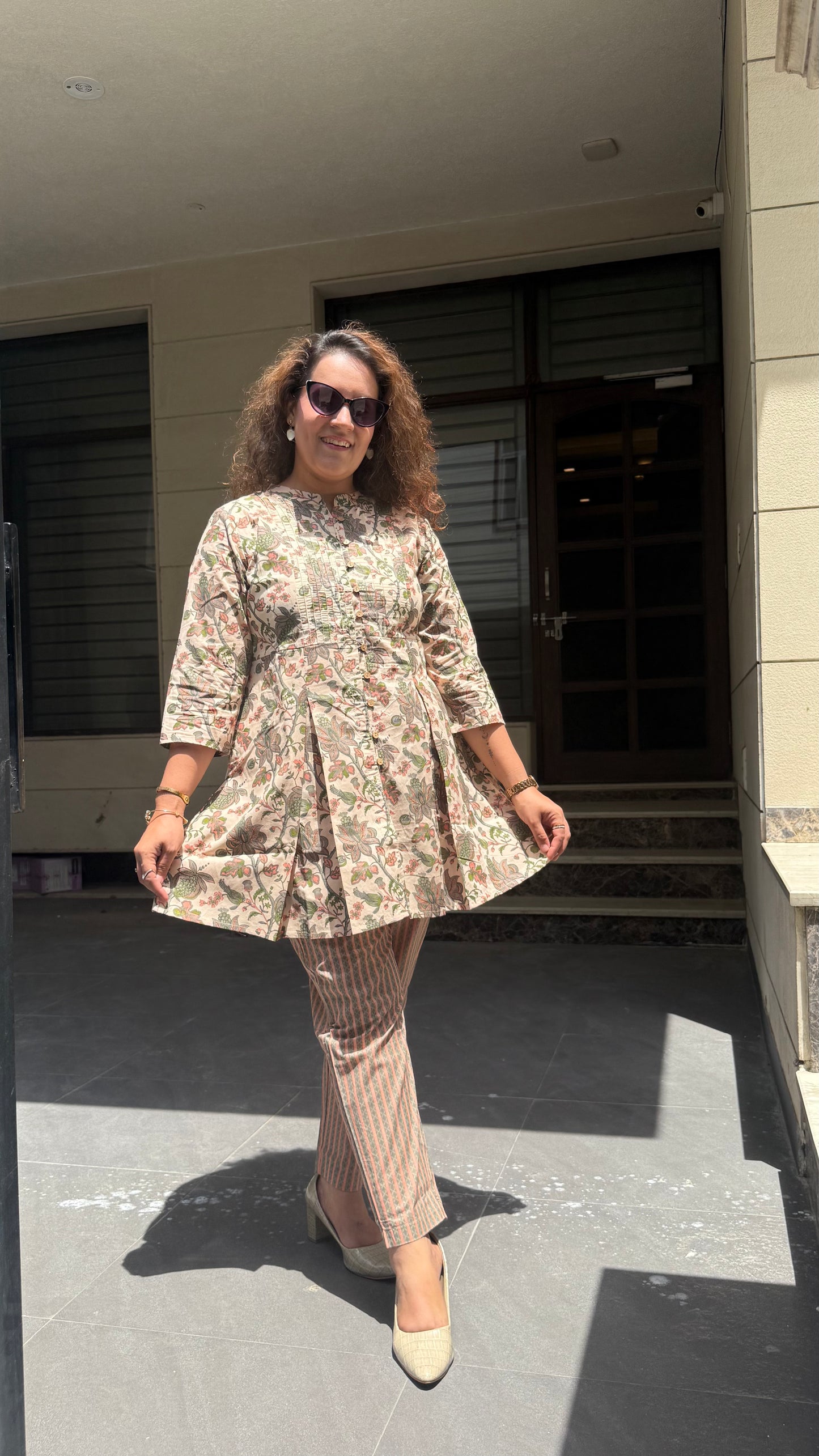 Maati - earthy floral printed co-ord set