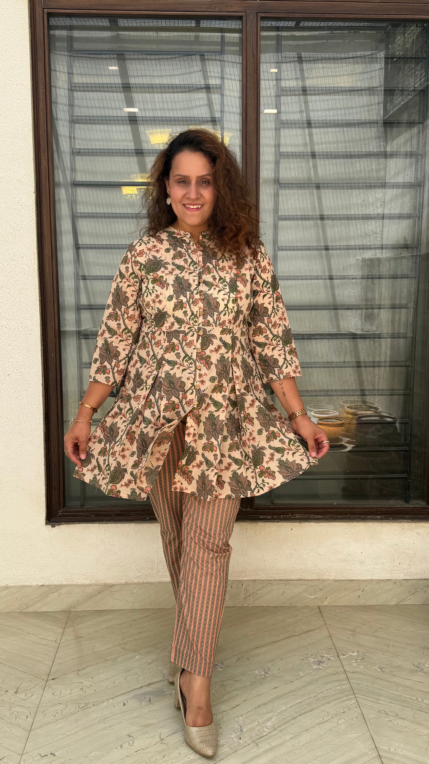Maati - earthy floral printed co-ord set